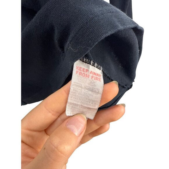 Faith Batson Black Long Sleeve Shirt Size M Stretch Basic Top Casual Minimalist - Picture 5 of 7